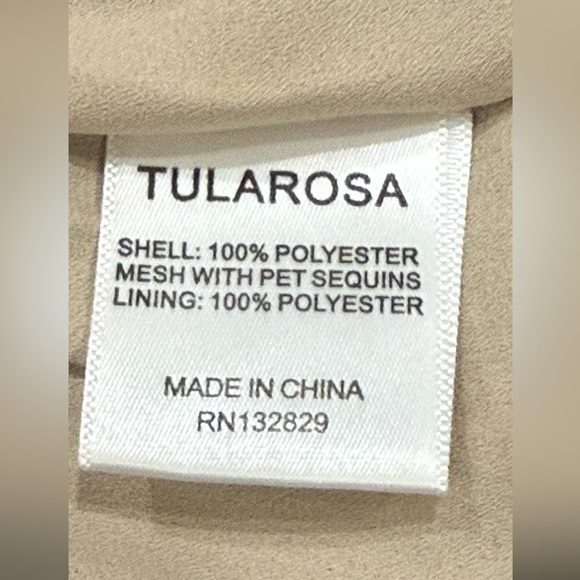 TULAROSA Gold Sequin Azalea Jumpsuit ! - Picture 7 of 8